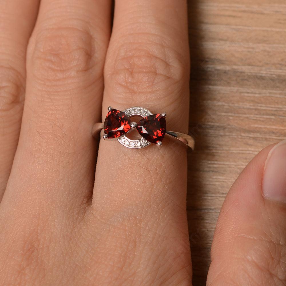 Two Stone Garnet Mothers Rings - Palmary