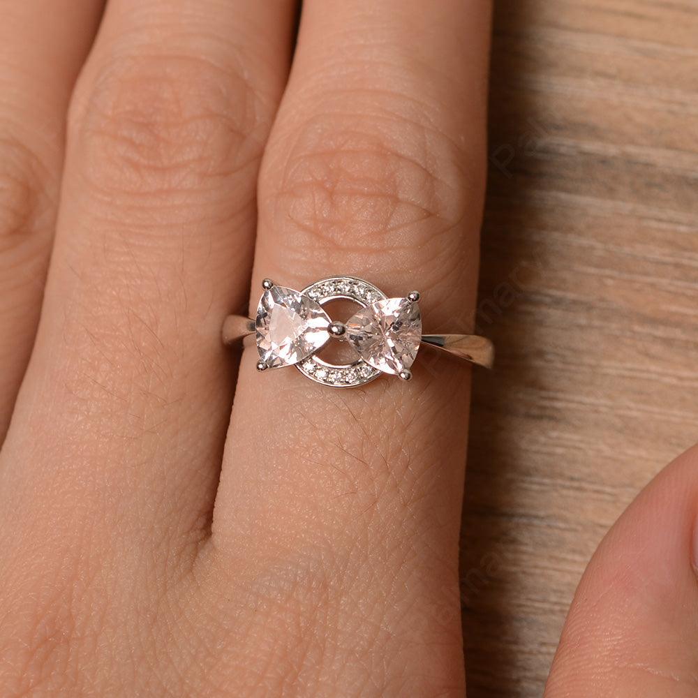 Two Stone Morganite Mothers Rings - Palmary