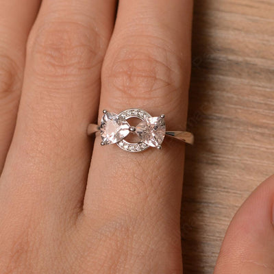 Two Stone Morganite Mothers Rings - Palmary
