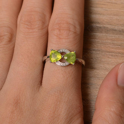 Two Stone Peridot Mothers Rings - Palmary