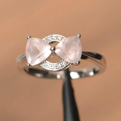 Two Stone Rose Quartz Mothers Rings - Palmary
