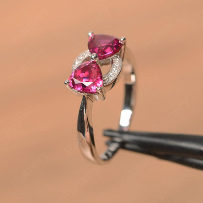 Two Stone Ruby Mothers Rings - Palmary