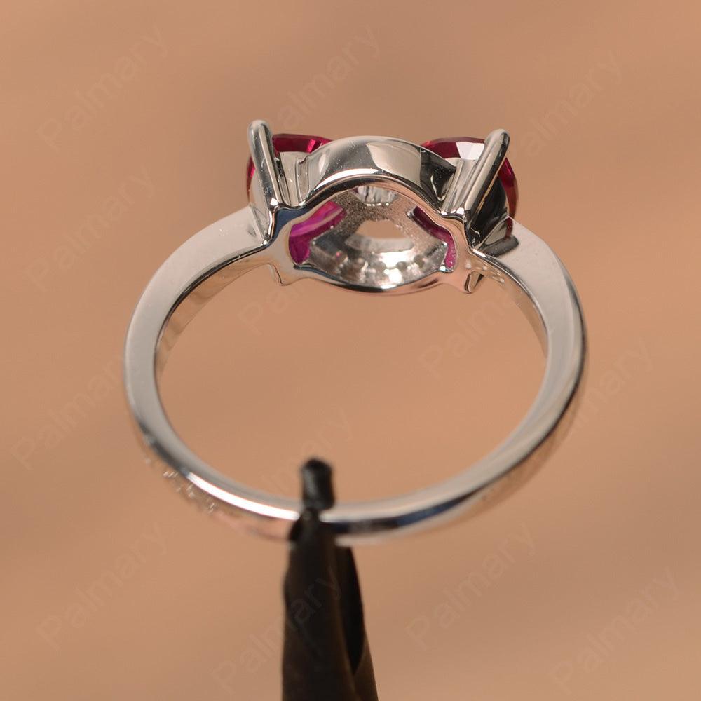 Two Stone Ruby Mothers Rings - Palmary