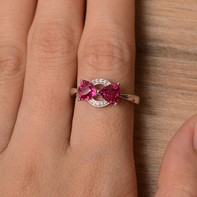 Two Stone Ruby Mothers Rings - Palmary