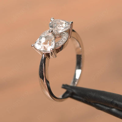 Two Stone White Topaz Mothers Rings - Palmary