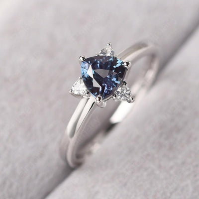 Trillion Cut Alexandrite Wedding Ring - Palmary