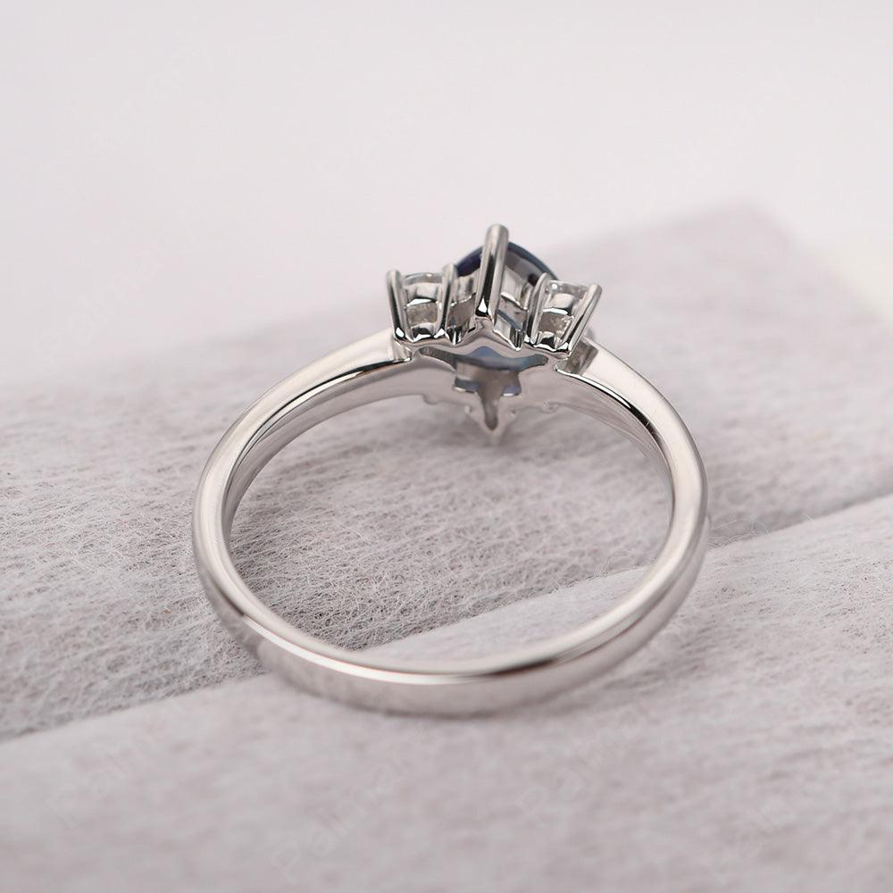 Trillion Cut Alexandrite Wedding Ring - Palmary