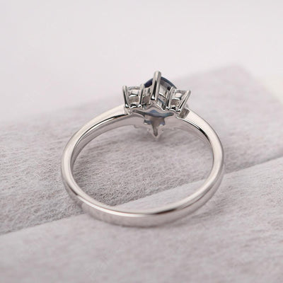 Trillion Cut Alexandrite Wedding Ring - Palmary