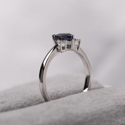 Trillion Cut Alexandrite Wedding Ring - Palmary