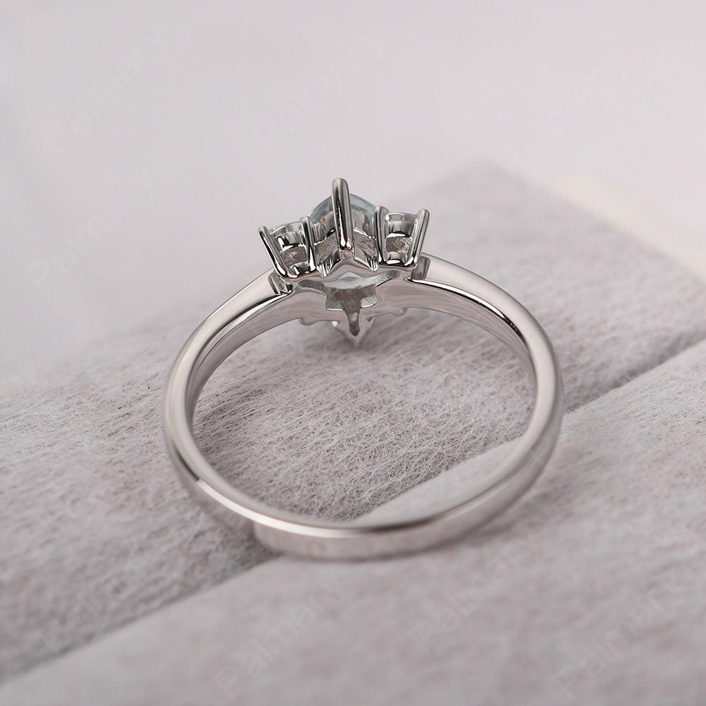 Trillion Cut Aquamarine Wedding Ring - Palmary