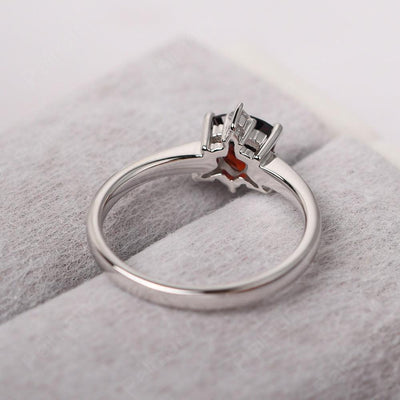 Trillion Cut Garnet Wedding Ring - Palmary