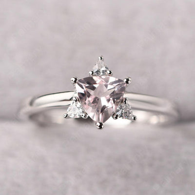 Trillion Cut Morganite Wedding Ring - Palmary